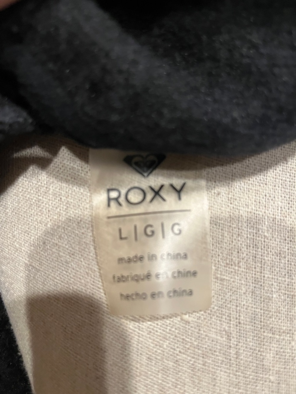 Roxy Charcoal Sweater Hoodie - Picture 6 of 6